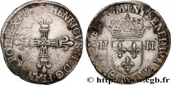 HENRY III Quart d écu, croix de face 1587 Saint-Lô