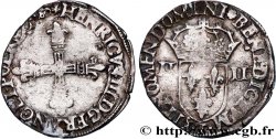 HENRY III Quart d écu, croix de face 1585 Nantes