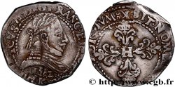 HENRY III Demi-franc au col plat 1582 Bordeaux VF
