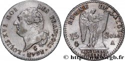 LOUIS XVI (MONARQUE CONSTITUTIONNEL)  15 sols dit &nbsp;au génie&nbsp;, type FRANÇOIS 1791 Paris