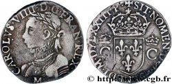 CHARLES IX Teston, 2e type 1573 Toulouse TB+/TTB