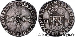 HENRI IV LE GRAND Quart d&nbsp;écu, croix feuillue de face 1596 Bayonne