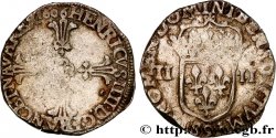 HENRY IV Quart d écu, croix feuillue de face 1606 Rennes