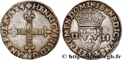 HENRY III Quart d écu, croix de face 1584 Bayonne