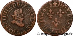 HENRY IV Double tournois, 1er type 1608 Lyon
