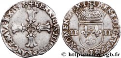 HENRY IV Quart d écu, croix feuillue de face 1597 Bayonne