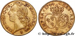 LOUIS XV DIT LE BIEN AIMÉ Louis d’or aux écus ovales, tête ceinte d’un bandeau 1744 Lille