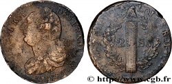LOUIS XVI (MONARQUE CONSTITUTIONNEL)  2 sols dit &nbsp;au faisceau&nbsp;, type FRANÇOIS 1793 Nantes