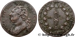 LOUIS XVI 12 deniers dit &nbsp;au faisceau&nbsp;, type FRANCOIS 1792 Lyon SS