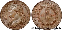 LOUIS XVI (MONARQUE CONSTITUTIONNEL)  12 deniers dit &nbsp;au faisceau&nbsp;, type FRANCOIS 1792 Lyon