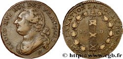 LOUIS XVI (MONARQUE CONSTITUTIONNEL)  12 deniers dit &nbsp;au faisceau&nbsp;, type FRANCOIS 1792 La Rochelle