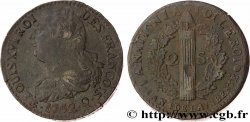 LOUIS XVI (MONARQUE CONSTITUTIONNEL)  2 sols dit  au faisceau , type FRANÇOIS 1792 Perpignan