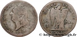 LOUIS XVI (MONARQUE CONSTITUTIONNEL)  15 sols dit &nbsp;au génie&nbsp;, type FRANÇOIS 1791 Paris