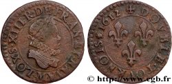 LOUIS XIII LE JUSTE Double tournois 1612 Toulouse TTB