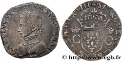 CHARLES IX Demi-teston, 2e type 1568 Tours TB+/TTB