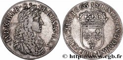 LOUIS XIV  THE SUN KING  Demi-écu, portrait apollinien 1666 Lyon XF