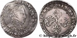 LIGUE. COINAGE AT THE NAME OF HENRY III Demi-franc au col plat 1590 Saint-Lizier
