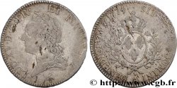 LOUIS XV DIT LE BIEN AIMÉ Écu aux branches d’olivier, buste lauré 1774 Paris TB+