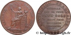 REVOLUTION COINAGE Monneron de 2 sols à la Liberté 1792 Birmingham, Soho MS