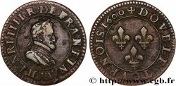 HENRY IV Double tournois, légende française 1600 Paris, Moulin des Étuves XF