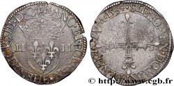 HENRY III Quart d écu, écu de face 1584 Tours