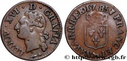 LOUIS XVI Liard dit  à l écu  de Béarn 1785 Pau XF