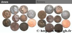 LOUIS XV  THE WELL-BELOVED  Lot de 10 monnaies royales n.d. Ateliers divers
