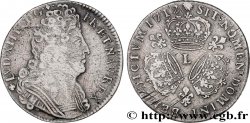 LOUIS XIV  THE SUN KING  Quart d écu aux trois couronnes 1712 Bayonne