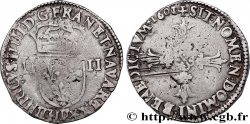 HENRI IV LE GRAND Quart d écu, écu de face, 2e type 1601 Tours