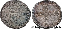 HENRI IV LE GRAND Huitième d écu, écu de face, 2e type 1603 Tours TB+