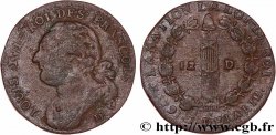 LOUIS XVI (MONARQUE CONSTITUTIONNEL)  12 deniers dit &nbsp;au faisceau&nbsp;, type FRANCOIS 1791 Lyon