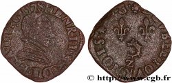 HENRY III Double tournois, 1er type du Dauphiné 1578 Grenoble