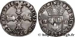 HENRY IV Quart d écu, croix feuillue de face 1609 Bayonne