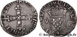 HENRI III Huitième d&nbsp;écu, croix de face 1581 Rennes