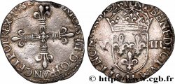 HENRY III Huitième d écu, croix de face 1582 La Rochelle VF
