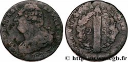 LOUIS XVI (MONARQUE CONSTITUTIONNEL)  2 sols dit  au faisceau , type FRANCOIS 1792 Lille