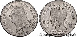LOUIS XVI 30 sols dit &nbsp;au génie&nbsp;, type FRANÇOIS 1792 Metz XF