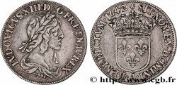 LOUIS XIII Quart d écu d argent, 3e type, 2e poinçon de Warin 1642 Paris, Monnaie de Matignon