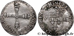 HENRI III Huitième d écu, croix de face 158[?] Toulouse
