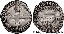HENRY III Huitième d écu, croix de face 1588 Bayonne