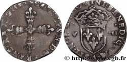 CHARLES X, CARDINAL OF BOURBON Huitième d écu, croix de face 1590 Paris