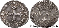 CHARLES X, CARDINAL OF BOURBON Huitième d écu, croix de face 1594 Dinan