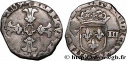 HENRY IV Huitième d écu, croix feuillue de face 1590 Bayonne