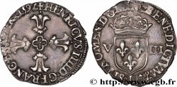 HENRY IV Huitième d écu, croix feuillue de face 1592 Bayonne