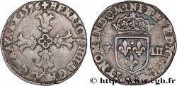 HENRY IV Huitième d écu, croix feuillue de face 1596 Bayonne