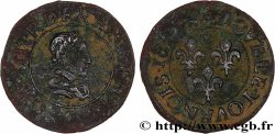 LOUIS XIII  Double tournois, type 3 1624 Riom