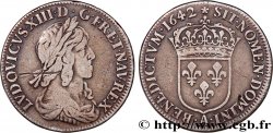 LOUIS XIII Quart d écu d argent, 3e type, 2e poinçon de Warin 1642 Paris, Monnaie de Matignon