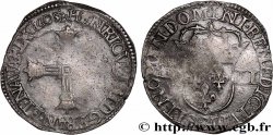 HENRI IV LE GRAND Quart d&nbsp;écu, croix bâtonnée et couronnée de face 1605 Saint-Lô TB+