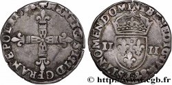 HENRI III Quart d&nbsp;écu, croix de face 1586 Bayonne