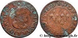 HENRY IV Double tournois, type de Nantes 1609 Nantes